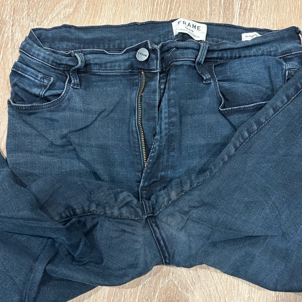 Frame Denim High Rise Women's Jeans - Dark Blue